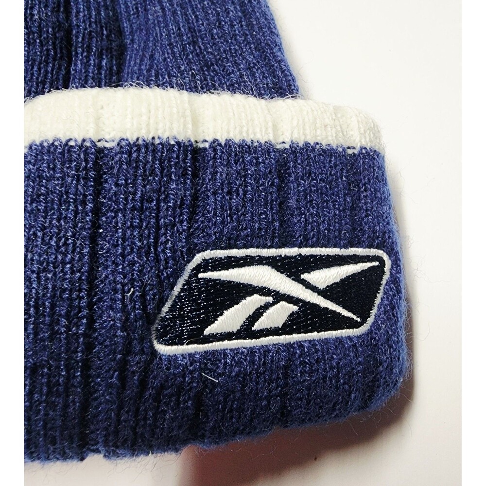 VTG Y2K New England Patriots Reebok NFL Football Cuffed Beanie EUC Mid 2000s - Picture 4 of 6